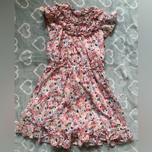 Janie and Jack Pink Floral Ruffle Dress